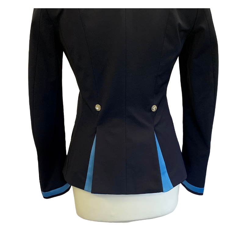 Ladies Charlotte Short Jacket, Navy & Wedgewood