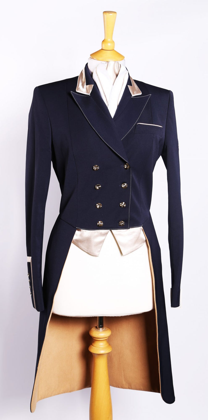 Ladies Isabell Dressage Tailcoat, Navy & Champagne