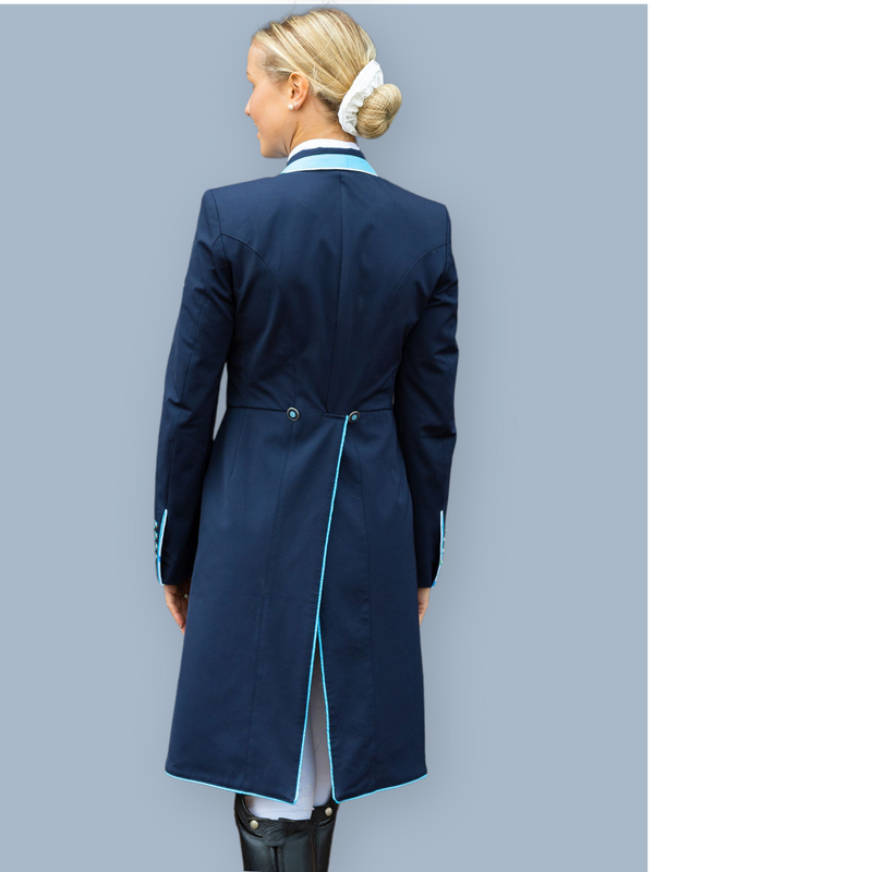 Ladies Isabell Dressage Tailcoat, Navy & Blue