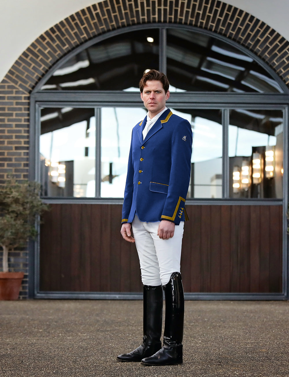 Cameron Short Jacket, Deep Royal Blue & Gold