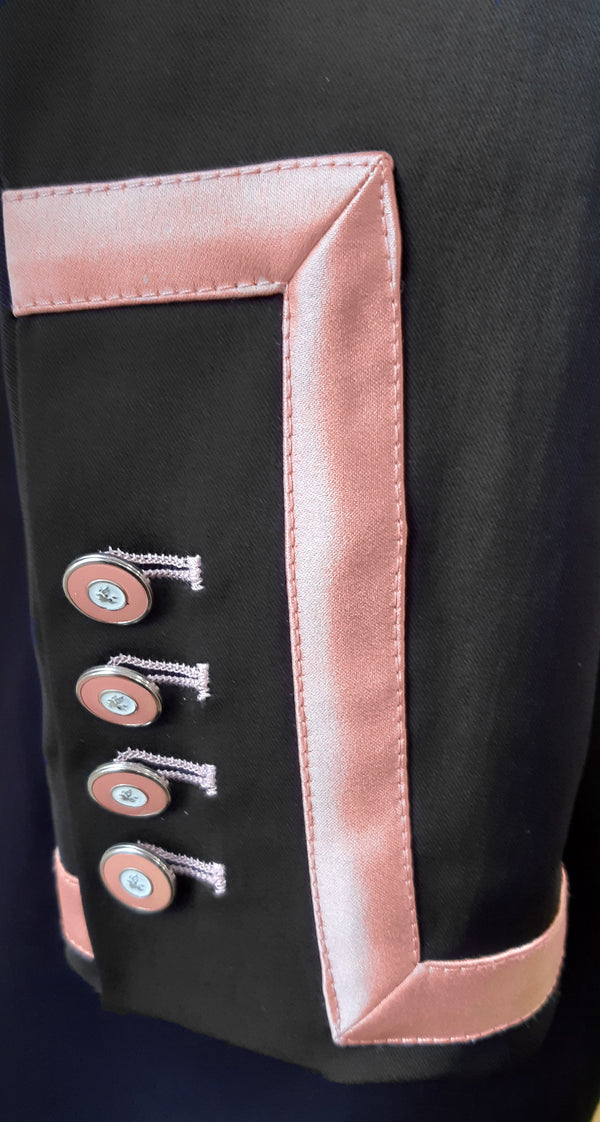 Ladies Isabell Dressage Tailcoat, Black & Rose Gold