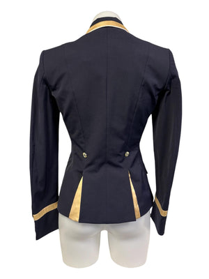 Sale Ladies Charlotte Short Jacket Navy & Neo Gold Contrast