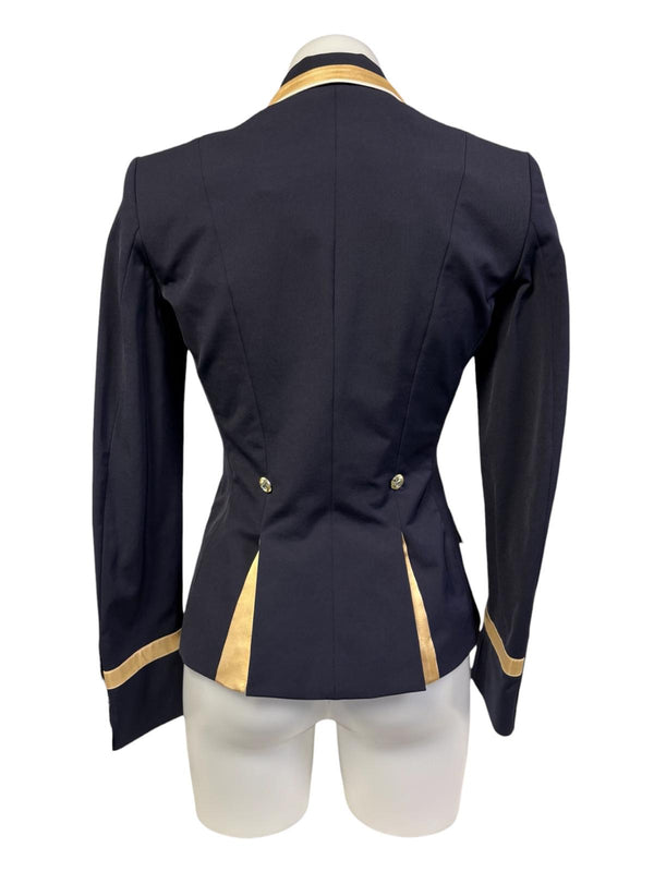 Sale Ladies Charlotte Short Jacket Navy & Neo Gold Contrast