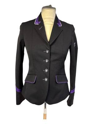 Sale Ladies Charlotte Short Jacket FC Black & Purple contrast