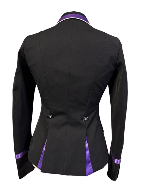 Sale Ladies Charlotte Short Jacket FC Black & Purple contrast