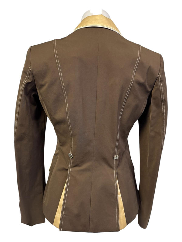 Sale Ladies Charlotte Short Jacket FC Brown & Neo Gold Contrast