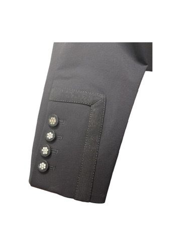 SALE Ladies Short Jacket, Charlotte, Black with clear crystals UK size 11 L
