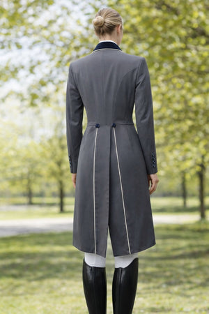 SALE Ladies Isabell Dressage Tailcoat, Slate grey and navy contrast size 14SPL