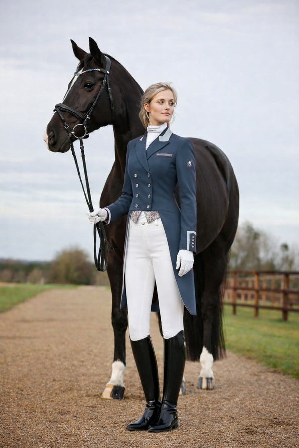 Ladies Isabell Dressage Tailcoat, Denim & Slate Detailing