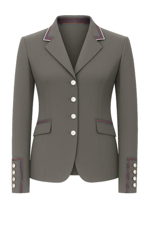 Charlotte Short Jacket, Grey & Rose Pink