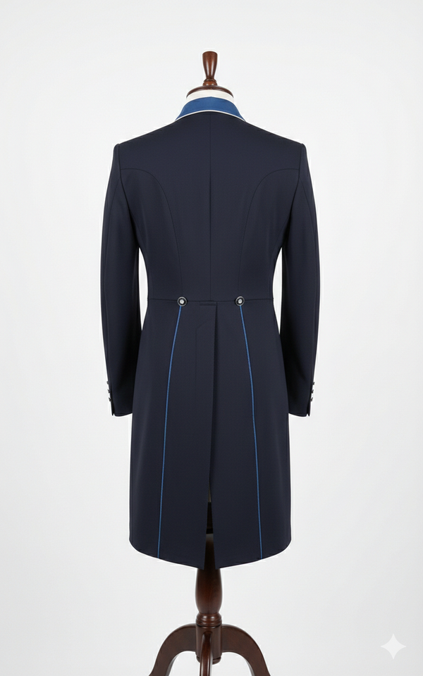 Men's Carl Dressage Tailcoat, Navy & Ocean