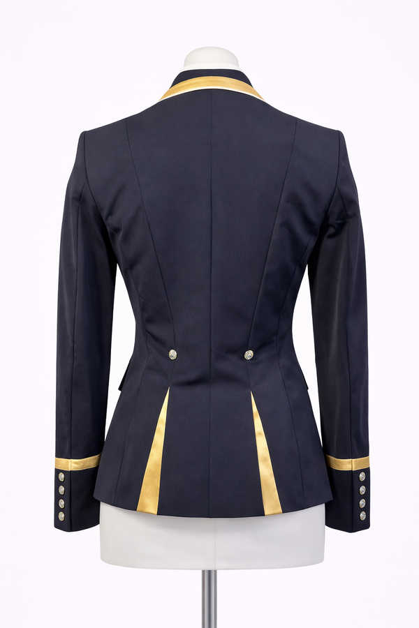 Sale Ladies Charlotte Short Jacket Navy & Neo Gold Contrast size UK6