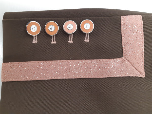 Ladies Catherine Short Tailcoat, Chocolate & Rose Gold Dazzle