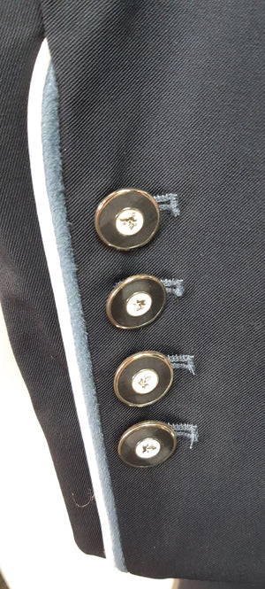 Men's Carl Dressage Tailcoat, Navy & Denim Suede