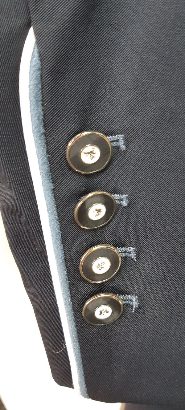 Men's Carl Dressage Tailcoat, Navy & Denim Suede