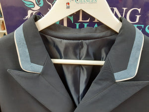 Men's Carl Dressage Tailcoat, Navy & Denim Suede