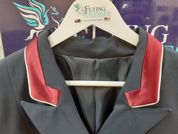 Ladies Isabell Dressage Tailcoat, Navy & Claret - RTW