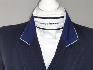 Ladies Isabell Dressage Tailcoat, Navy & Navy Dazzle - RTW