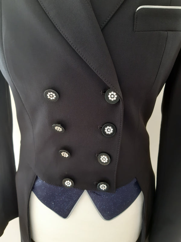Ladies Isabell Dressage Tailcoat, Navy & Navy Dazzle - RTW