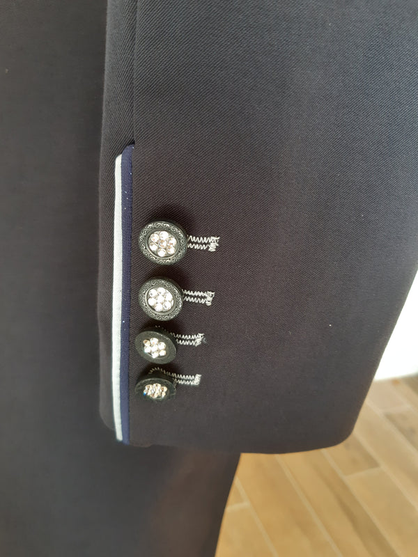 Ladies Isabell Dressage Tailcoat, Navy & Navy Dazzle - RTW