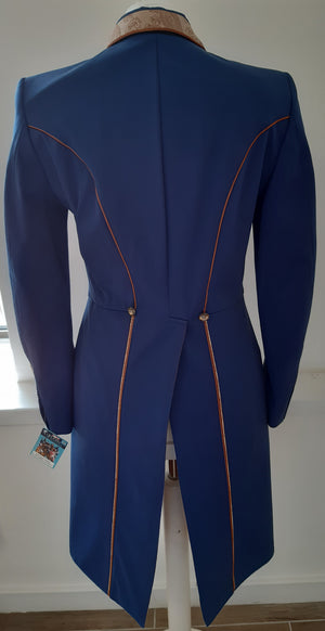 Ladies Isabell Dressage Tailcoat, Classic Blue and Beige Paisley