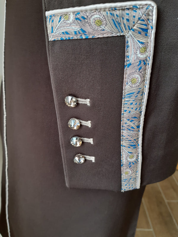 Ladies Isabell Dressage Tailcoat, Chocolate and Liberty peacock