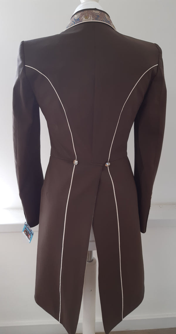 Ladies Isabell Dressage Tailcoat, Chocolate and Liberty peacock