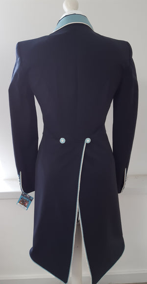Ladies Isabell Dressage Tailcoat, Navy & Javan - Interchangeable Points