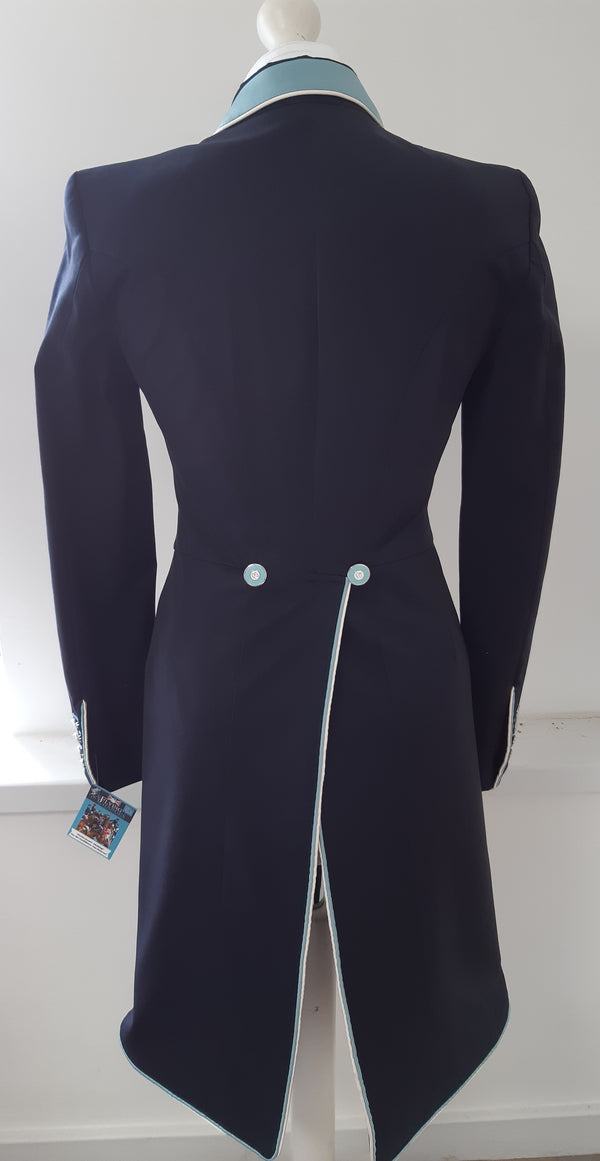Ladies Isabell Dressage Tailcoat, Navy & Javan - Interchangeable Points