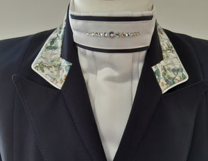 Ladies Isabell Dressage Tailcoat, Navy & Spring Flowers
