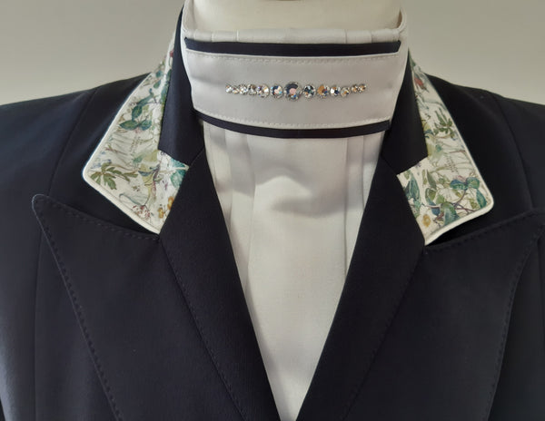 Ladies Isabell Dressage Tailcoat, Navy & Spring Flowers