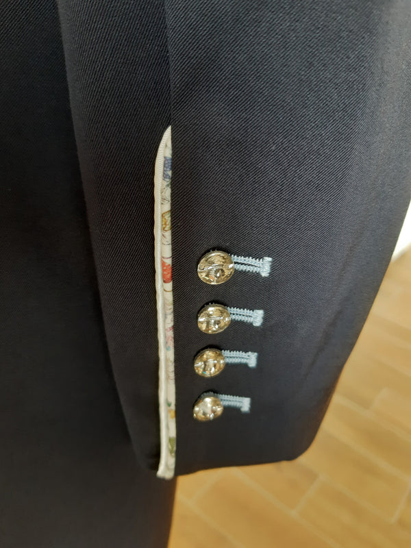 Ladies Isabell Dressage Tailcoat, Navy & Spring Flowers