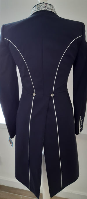 Ladies Isabell Dressage Tailcoat, Navy & Spring Flowers