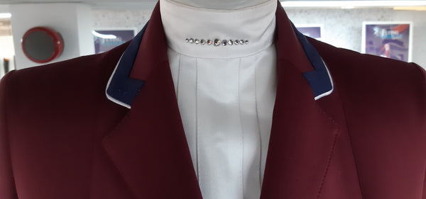 Ladies Charlotte Short Jacket - Claret and Navy dazzle - RTW