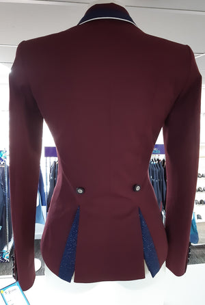 Ladies Charlotte Short Jacket - Claret and Navy dazzle - RTW