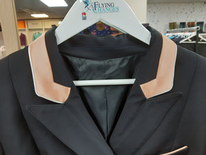 Ladies Catherine Short Tailcoat, Black & Rose Gold