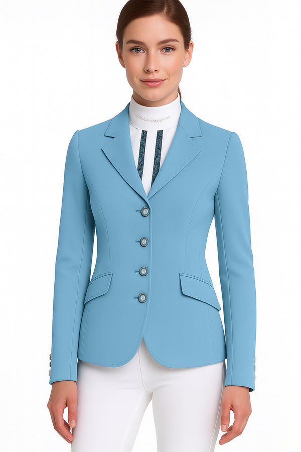 Ladies Charlotte Short Jacket, Baby Blue - Custom Measurements