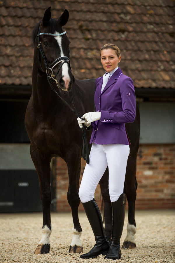 Ladies Charlotte Short Jacket, Purple Custom Measurements