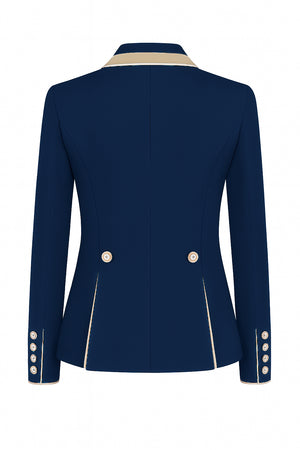 Ladies Charlotte Short Jacket, Navy & Gold - Custom Measurements