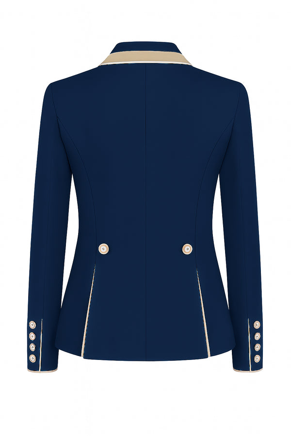 Ladies Charlotte Short Jacket, Navy & Gold - Custom Measurements