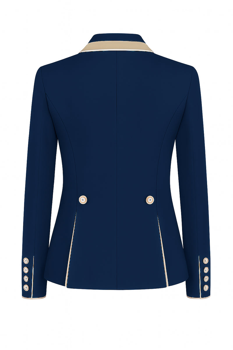Ladies Charlotte Short Jacket, Navy & Gold