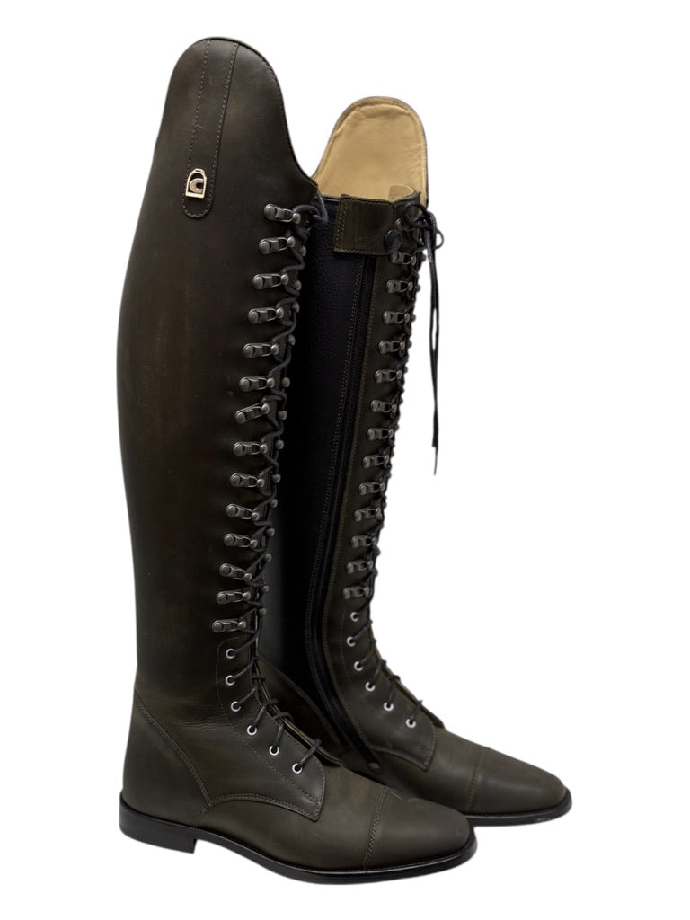 Cavallo Olive Green laced Dressage/Training Boot size UK 5.5