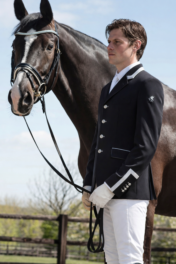 Cameron Short Show Jacket, Black & Gunmetal Trim