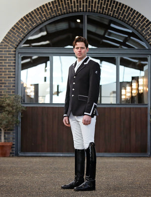 Cameron Short Show Jacket, Black & Gunmetal Trim