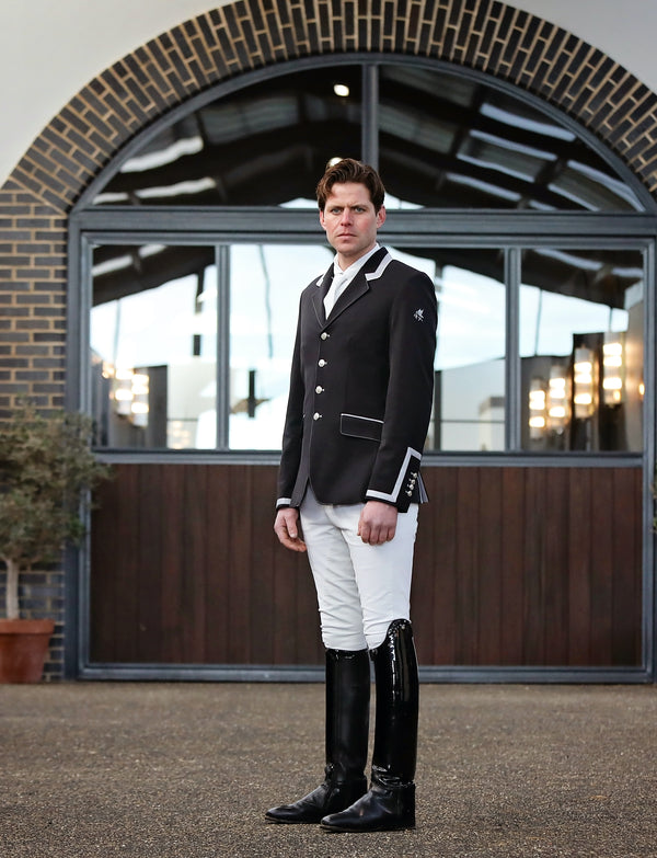 Cameron Short Show Jacket, Black & Gunmetal Trim