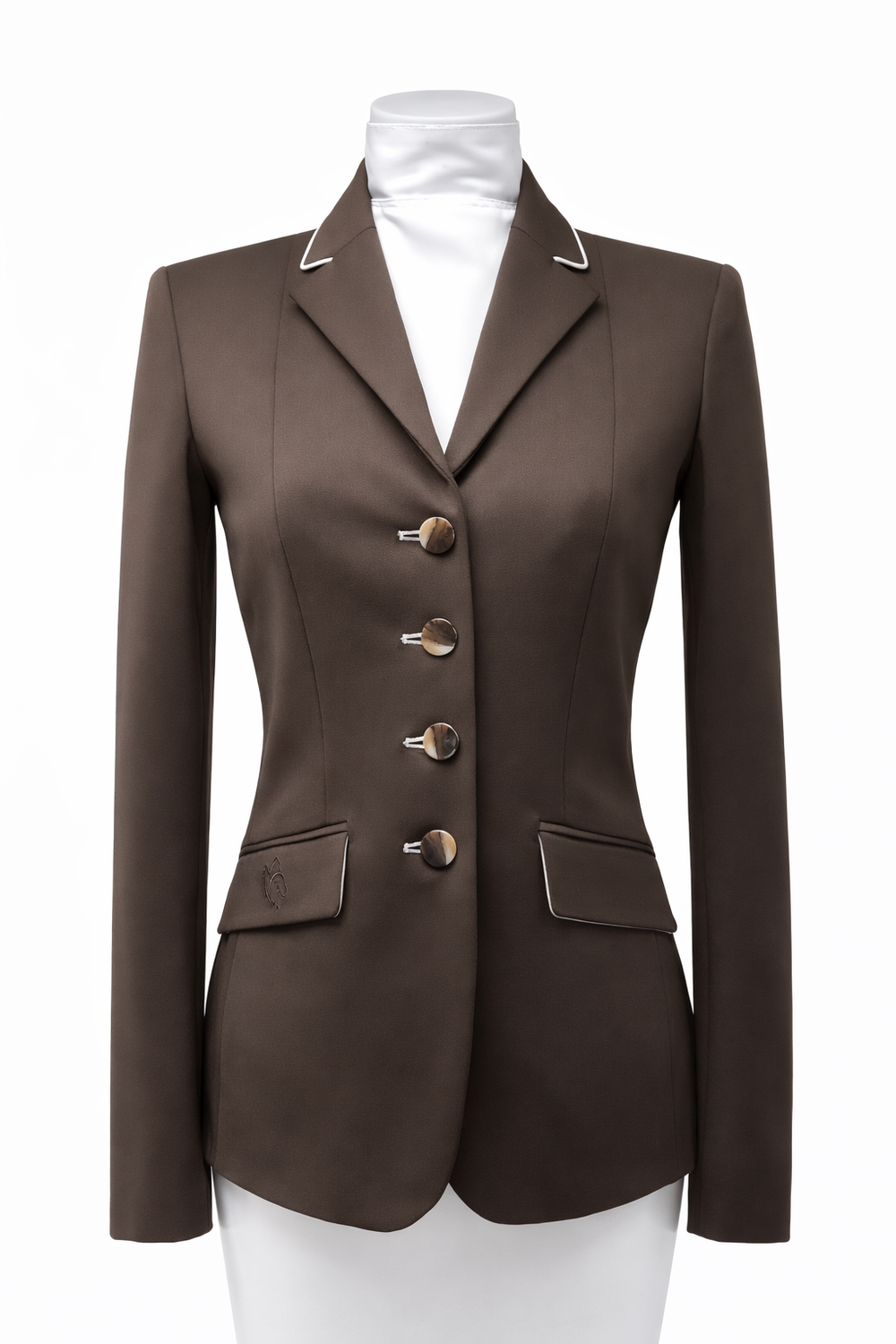 Ladies Charlotte Short Jacket - Chocolate and Champagne