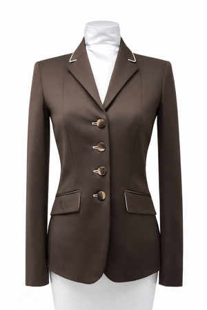 Ladies Charlotte Short Jacket - Chocolate and Champagne
