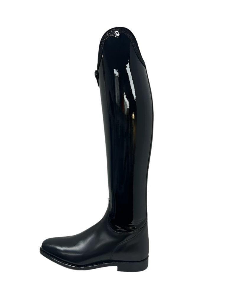 Black Patent Slim Competition Boot UK size 7