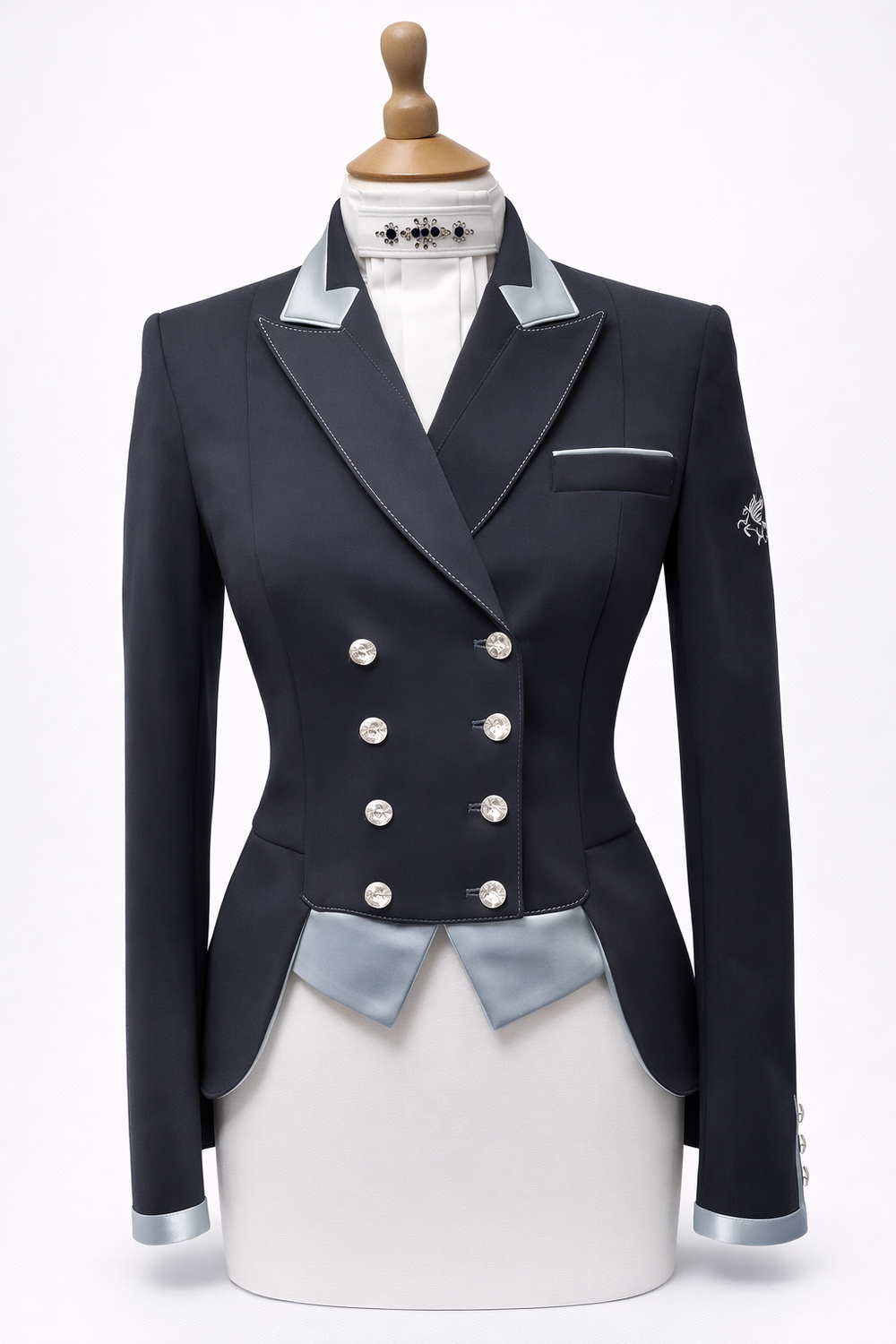Ladies Catherine Short Tailcoat, Navy & Slate