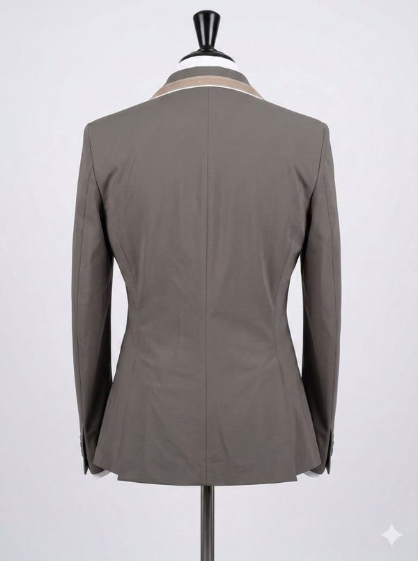 Cameron Short Jacket, Pebble and Coffee